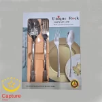 سرویس قاشق و چنگال ۶ نفره یونیک دسته استیل – طراحی ساده، مقاوم و مناسب مصرف روزمره