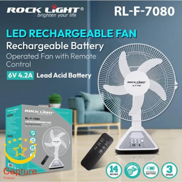 پنکه شارژی مدل ۷۰۸۰