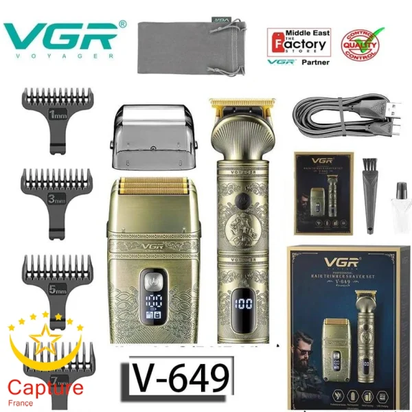 ماشین اصلاح وی جی آر مدل V-649 با تکنولوژی برش مستقیم و ضد آب