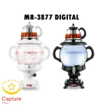سماور برقی مایر مدل MR-3877 | سماور بدون سیم ۴ لیتری با بدنه استیل ضد زنگ، توان ۲۰۰۰ وات و سیستم گرم نگهدارنده