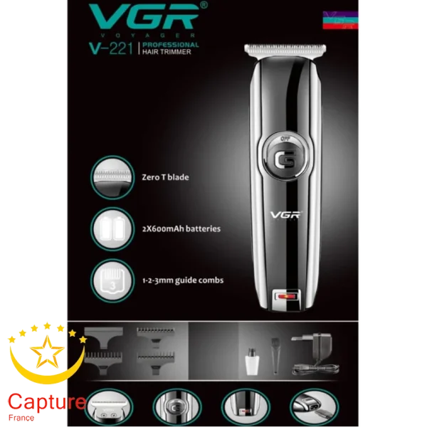 ماشین اصلاح موی سر و صورت وی جی ار مدل V-221